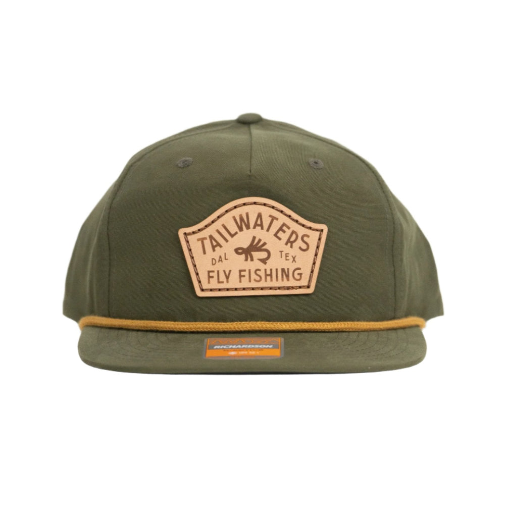 Tailwaters Fly Fishing Fly Swoop Leather Patch Hat, Branded, view 2