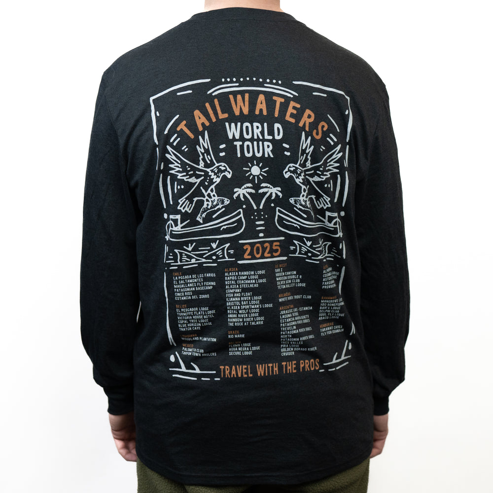 Tailwaters Fly Fishing World Tour LS Shirt, view 2