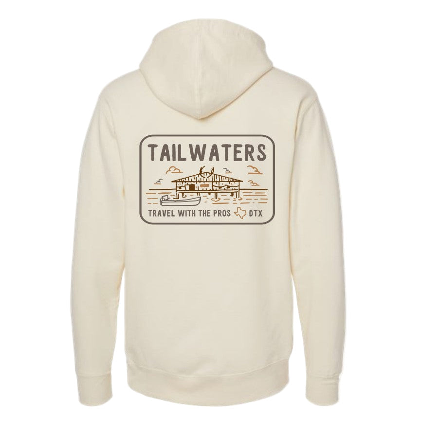 Tailwaters Fly Fishing Dock Life Hoodie, back view