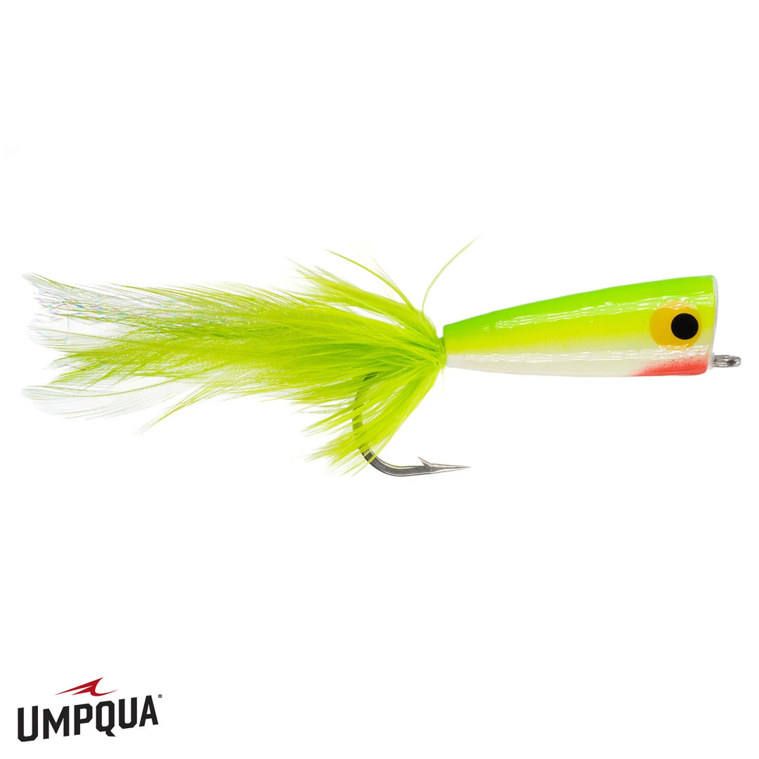 Tailwaters Flies Saltwater Popper, Chartreuse