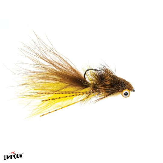 Tailwaters Flies Slider Bugger, Brown/Yellow