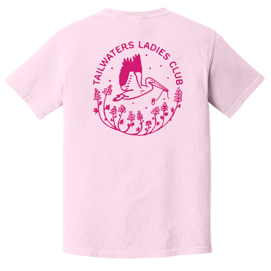 Tailwaters Fly Fishing TLC Pelican T-Shirt, Blossom, back view