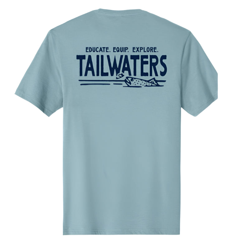 Tailwaters Fly Fishing Trouty T-Shirt, back view