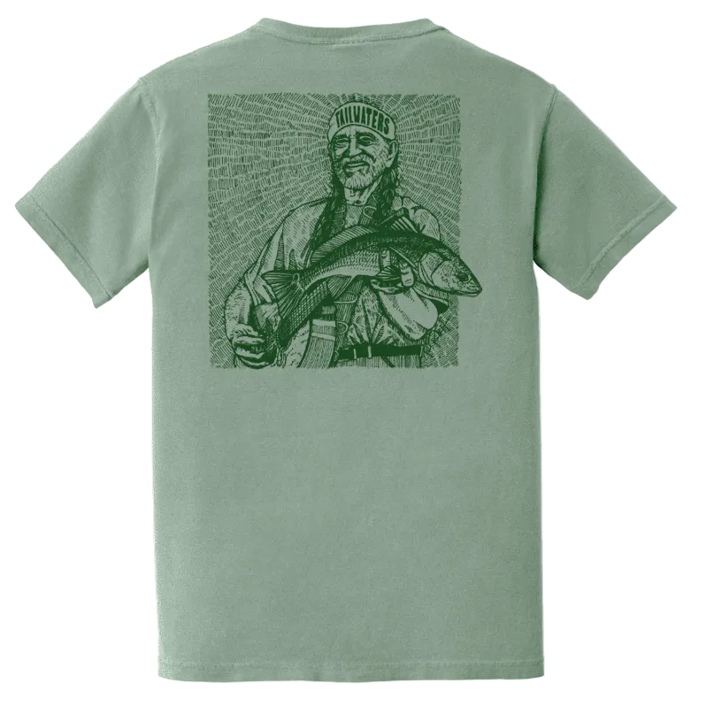 Tailwaters Fly Fishing Willie Redfish T-Shirt, back view
