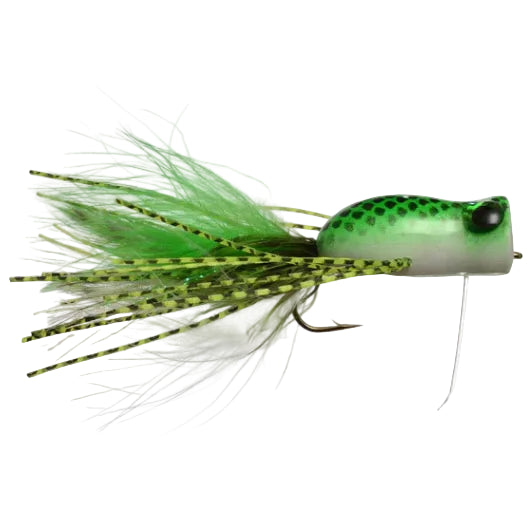 Tailwaters Flies Rattlin' Frog, Green/White