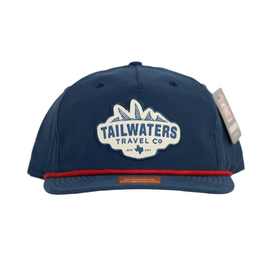 Tailwaters Fly Fishing Travel Logo Patch Hat, view 2
