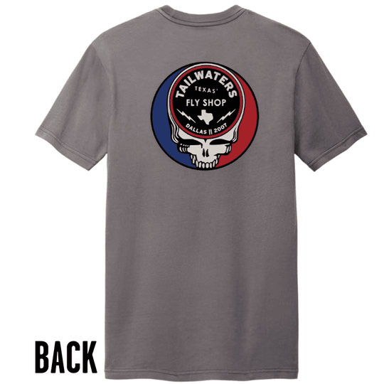 Tailwaters Fly Fishing Stealy T-Shirt, Gusty Grey
