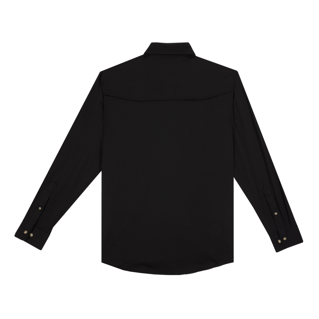 Poncho The Black Smoke Long Sleeve Shirt, back view