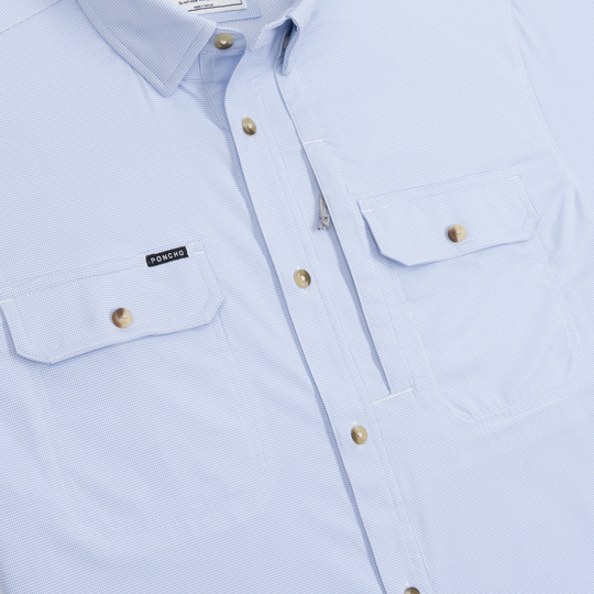 Poncho The Bluefish Long Sleeve Shirt, detail