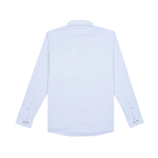 Poncho The Bluefish Long Sleeve Shirt, back view