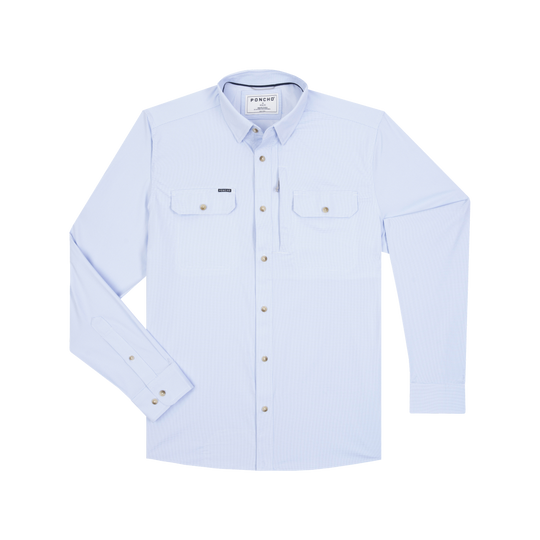 Poncho The Bluefish Long Sleeve Shirt, front view