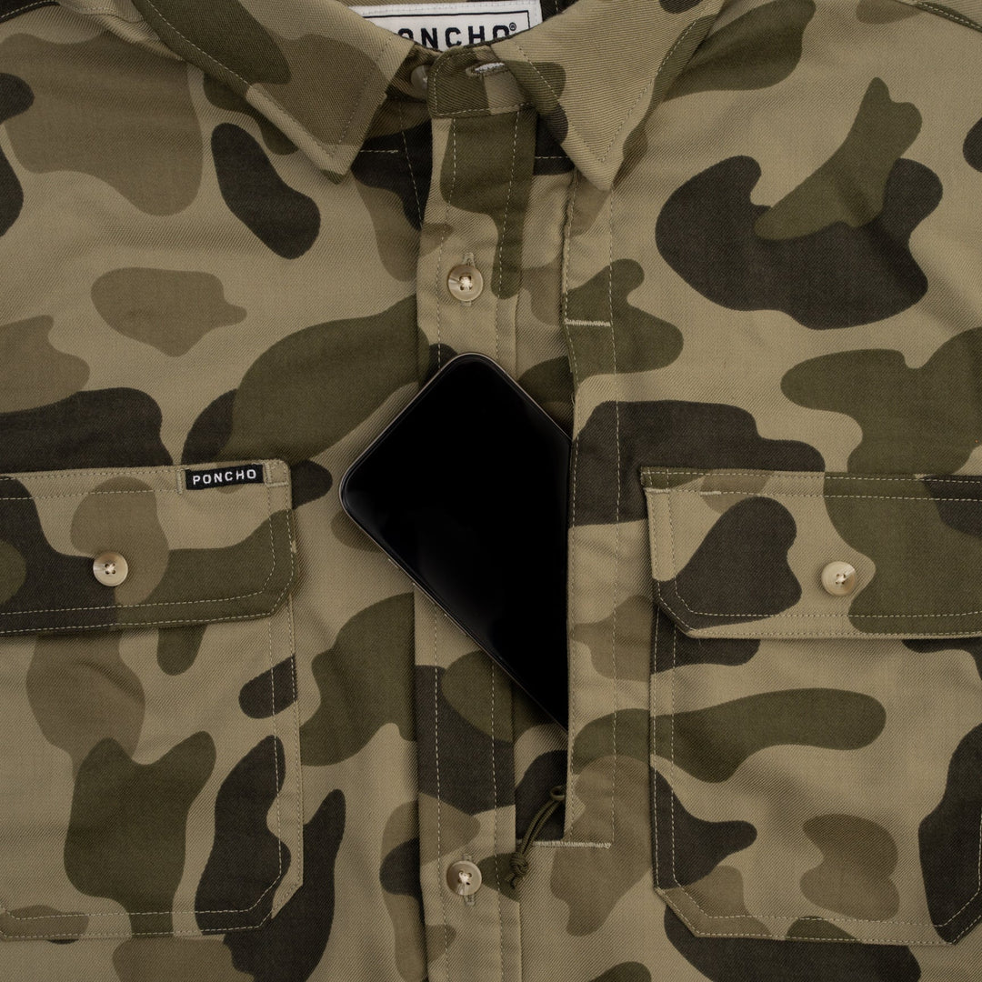 Poncho The Duck Blind Muck Long Sleeve Shirt, view 5