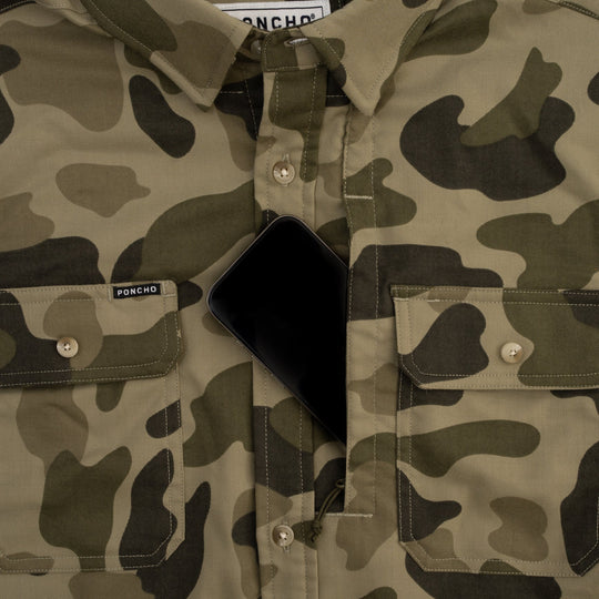 Poncho The Duck Blind Muck Long Sleeve Shirt, view 5