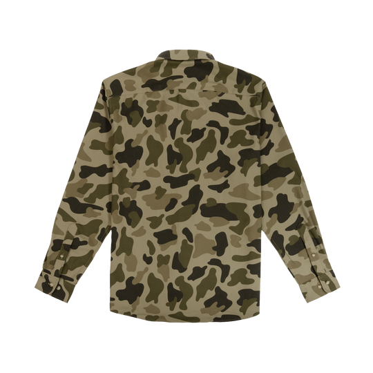 Poncho The Duck Blind Muck Long Sleeve Shirt, back view