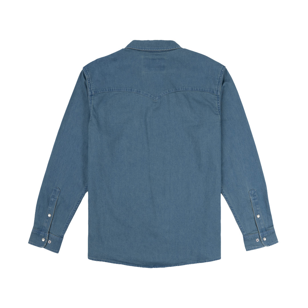 Poncho The Fort Davis Long Sleeve Shirt, back view