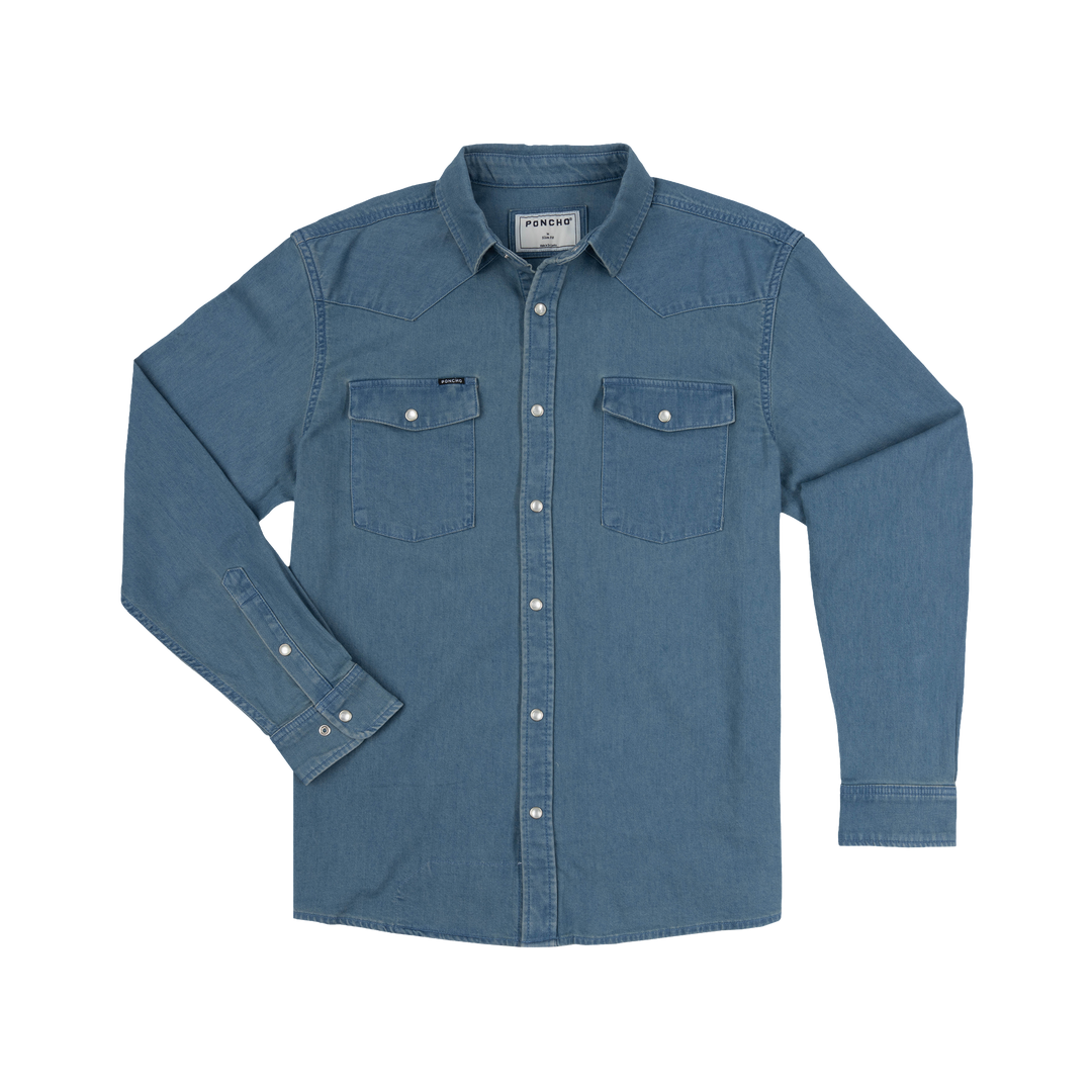 Poncho The Fort Davis Long Sleeve Shirt, front view