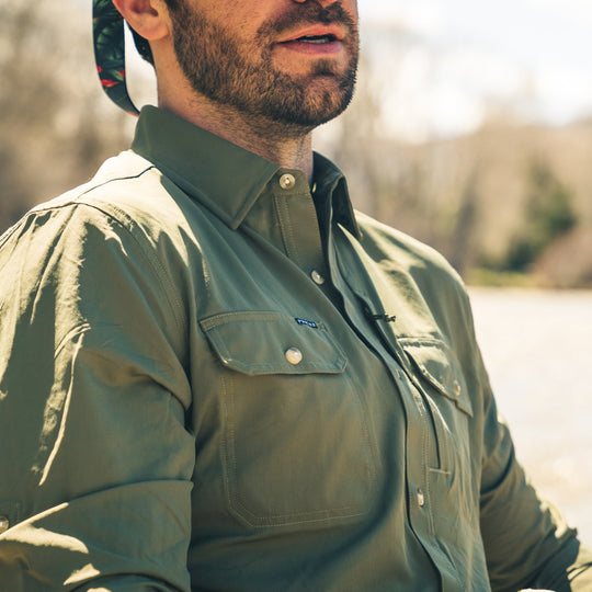 Poncho The Gunnison Long Sleeve Shirt, worn, view 2