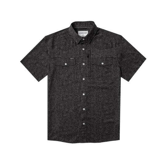 Poncho The John Coffee Short Sleeve Shirt, front view