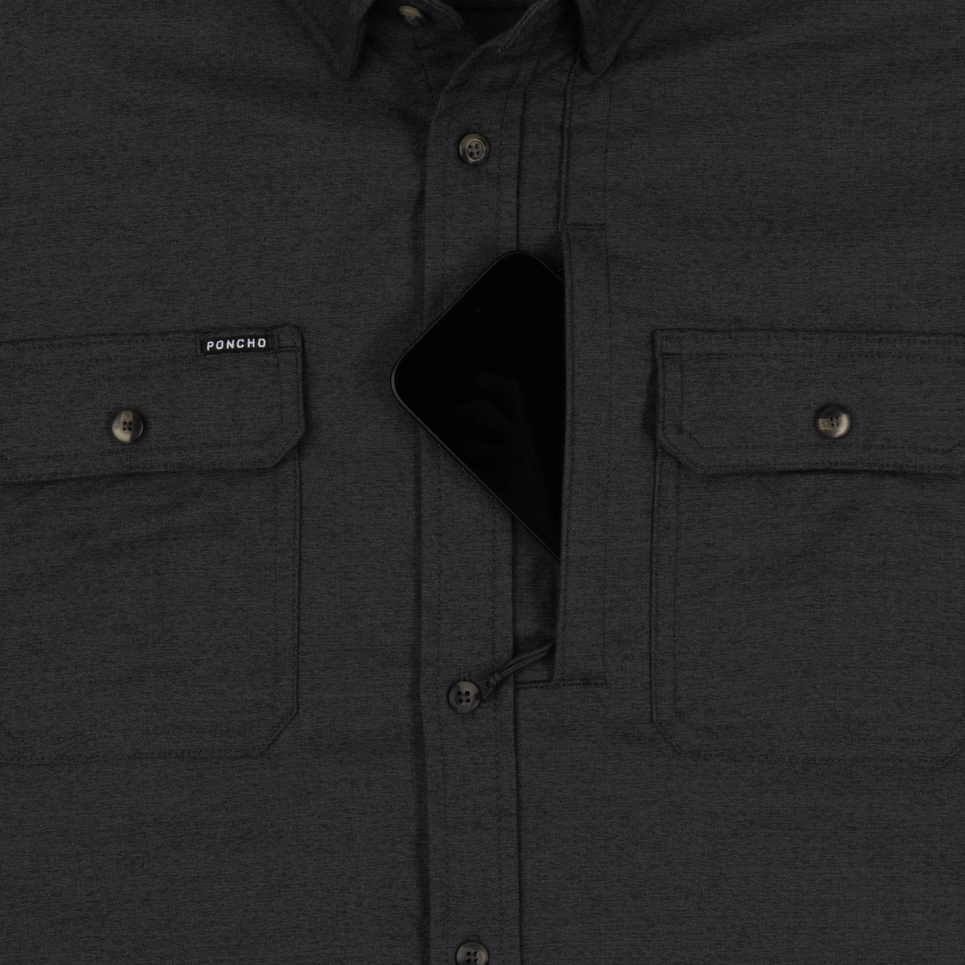 Poncho The Nighthawk Long Sleeve Shirt, detail, view 3