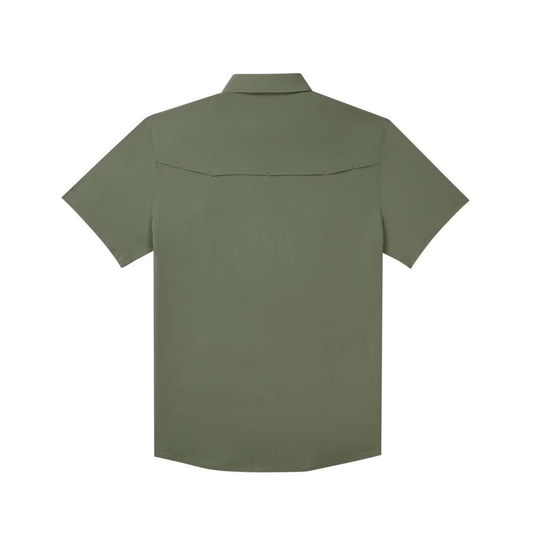 Poncho The Roaring Fork Short Sleeve Shirt, back view