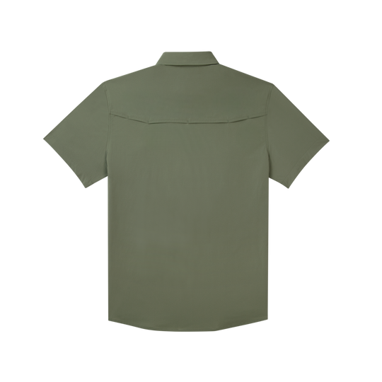Poncho The Roaring Fork Short Sleeve Shirt, back view