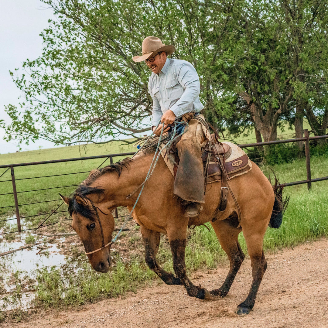 Poncho The San Saba Long Sleeve Shirt, worn