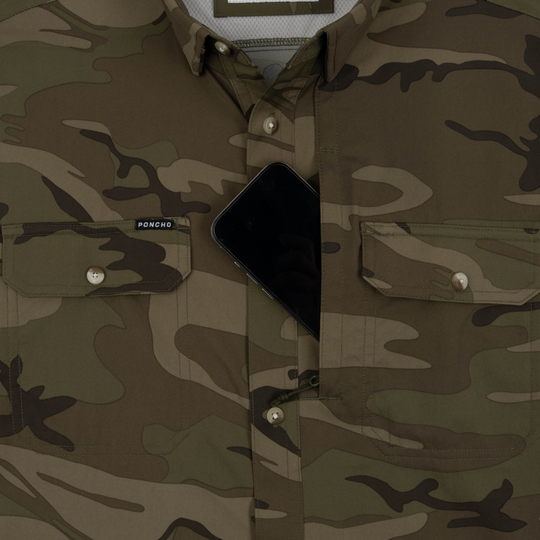 Poncho The Torcaza Long Sleeve Shirt, detail