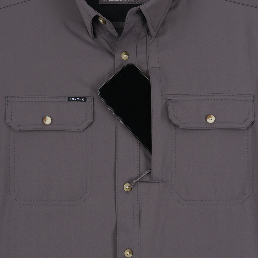 Poncho The Tripletail Long Sleeve Shirt, detail, view 3