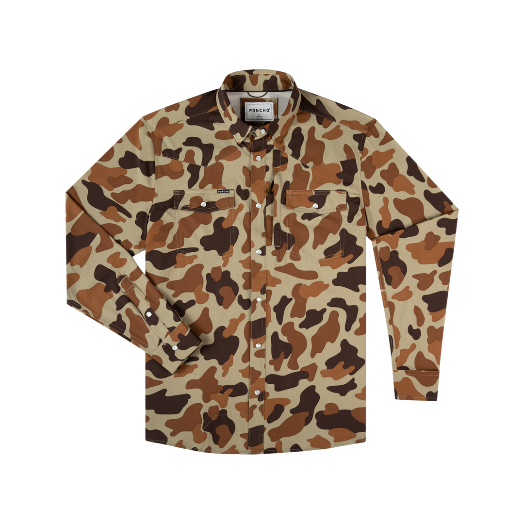 Poncho The White Wing Long Sleeve Shirt, front view