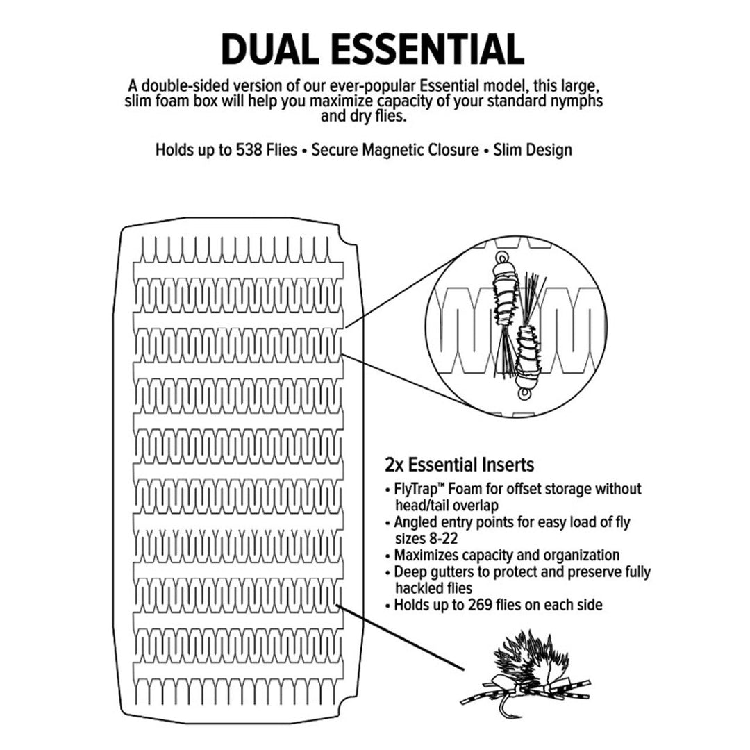 Umpqua UPG Foam Essential Double Fly Box, Dual