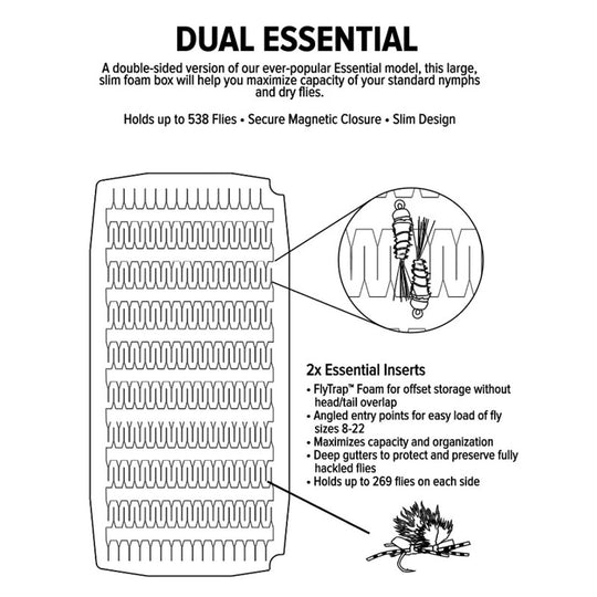 Umpqua UPG Foam Essential Double Fly Box, Dual