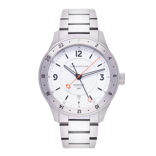 Oak & Oscar The Humboldt GMT - White Dial