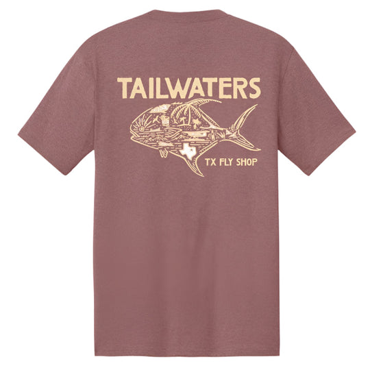 Tailwaters Fly Fishing Worldwide Permit T-Shirt, back view