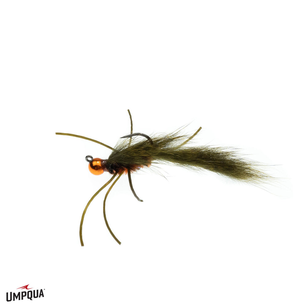 Tailwaters Flies Zirdle Bug, Orange/Olive