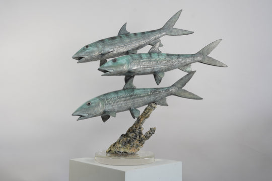 Chris Bladen Bonefish Trio Bronze Sculpture, view 2