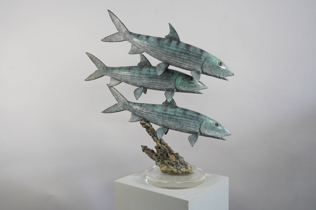 Chris Bladen Bonefish Trio Bronze Sculpture, view 3