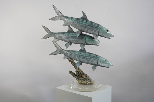 Chris Bladen Bonefish Trio Bronze Sculpture, view 3