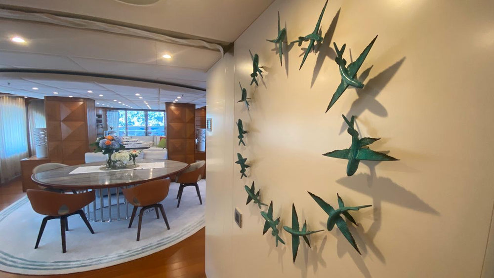 Chris Bladen Flying Fish Mandala Bronze Sculpture, view 2