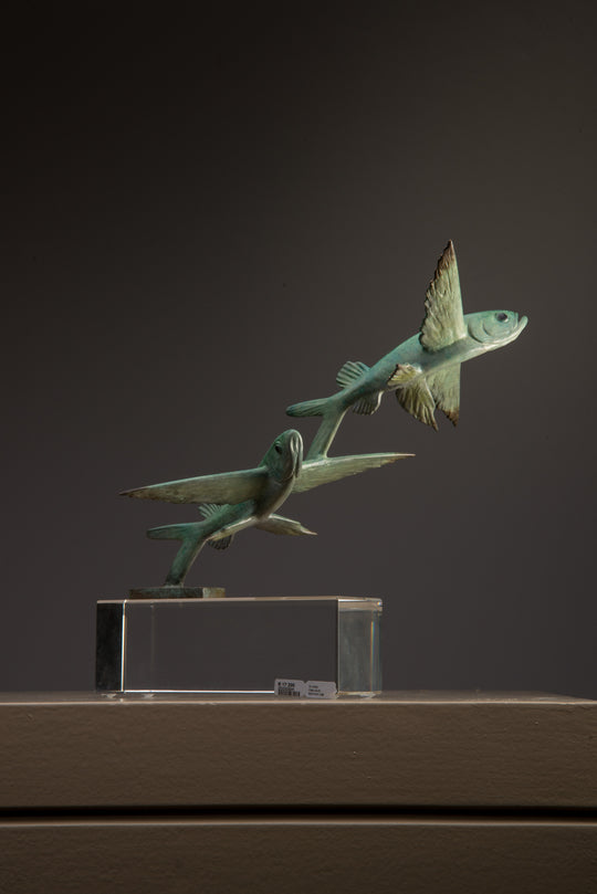 Chris Bladen Flying Fish Duo Bronze Sculpture, view 2
