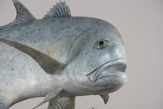 Chris Bladen Giant Trevally Duo Bronze Sculpture, view 3