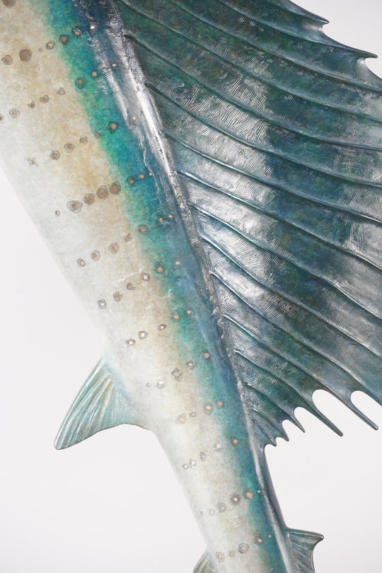 Chris Bladen Leaping Sailfish Bronze Sculpture, view 4