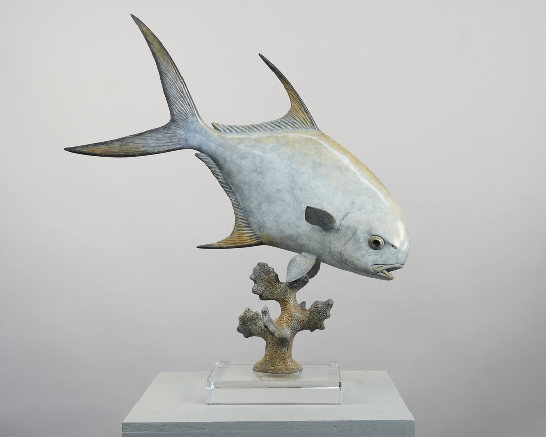 Chris Bladen Permit On Coral II Bronze Sculpture (In Store - Ready to Ship)