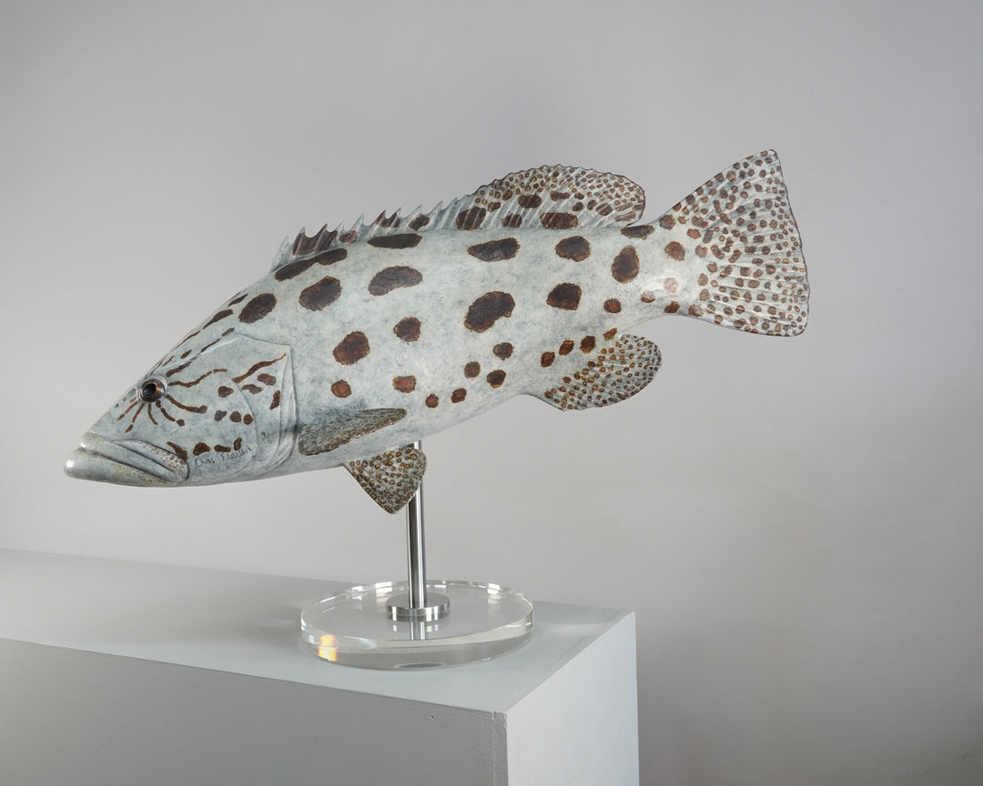 Chris Bladen Potato Grouper Bronze Sculpture