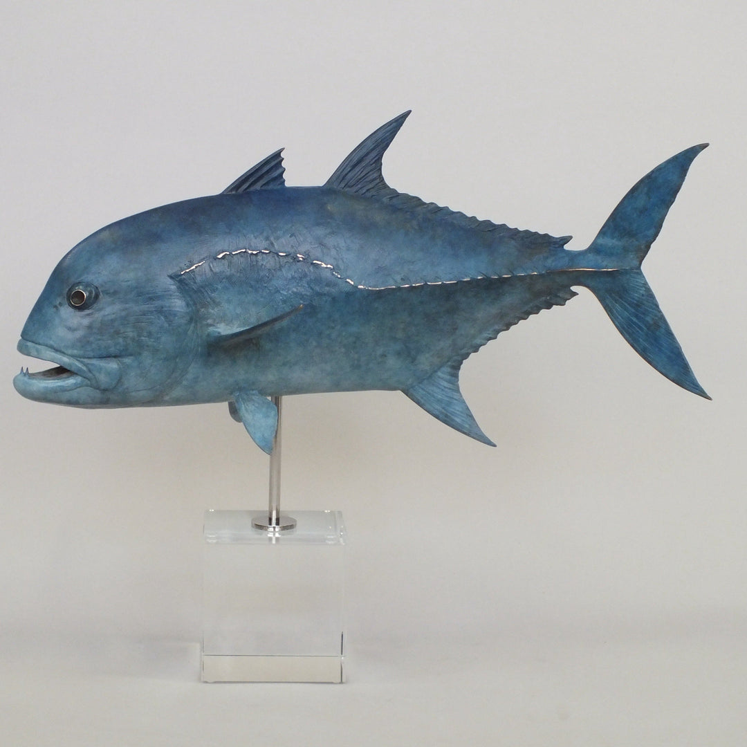 Chris Bladen Giant Trevally Blue Bronze Sculpture