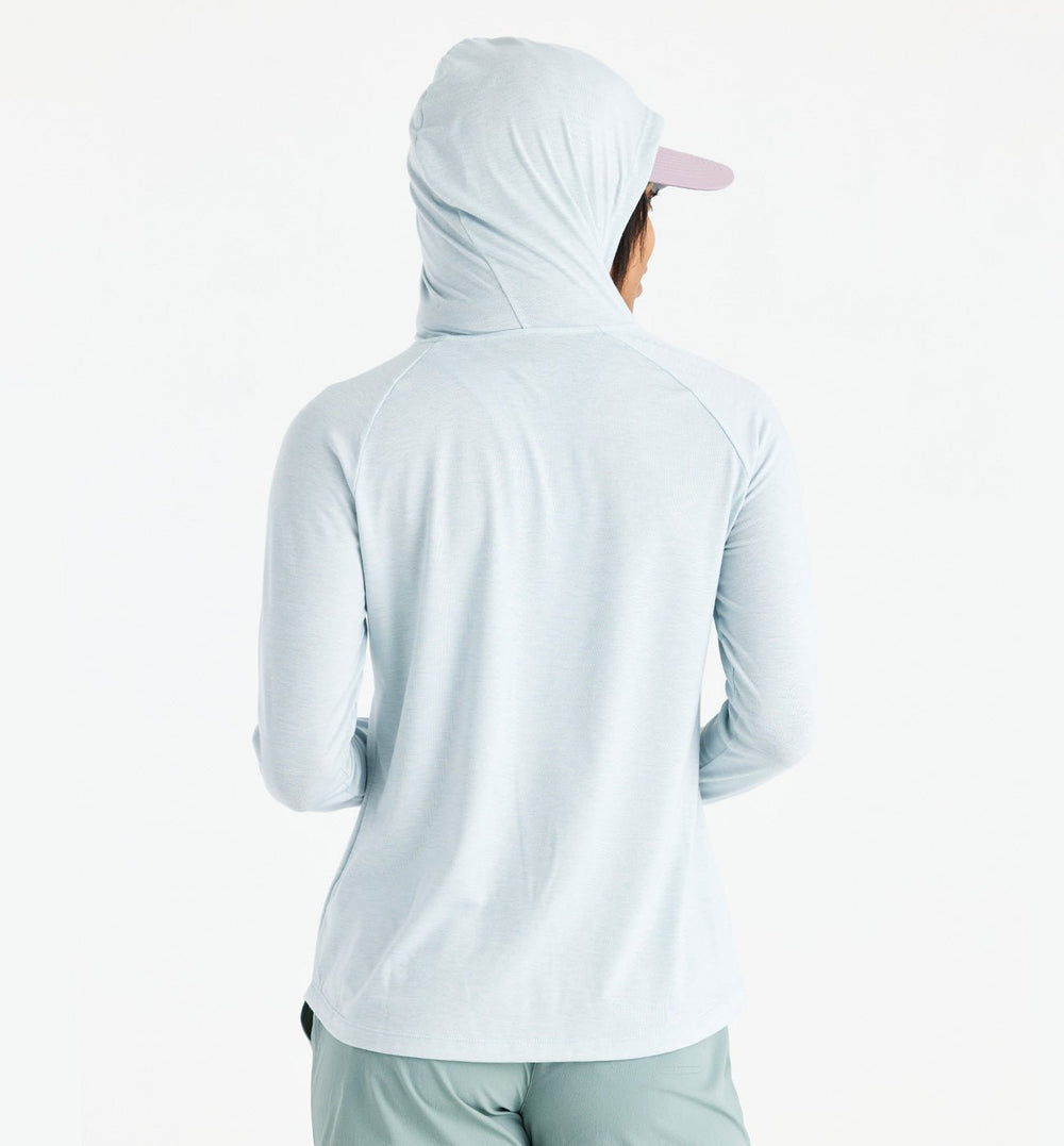 Free Fly Women's Elevate Hoody, Heather Tide Pool, view 2