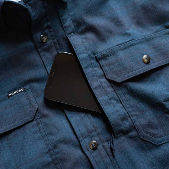 Poncho The Blue Goose Long Sleeve Shirt, close-up, view 2
