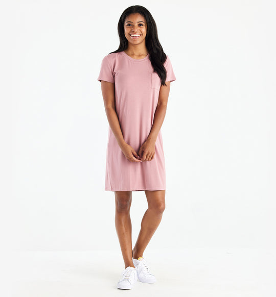 Free Fly Women's Bamboo Flex Pocket Dress, Ash Rose
