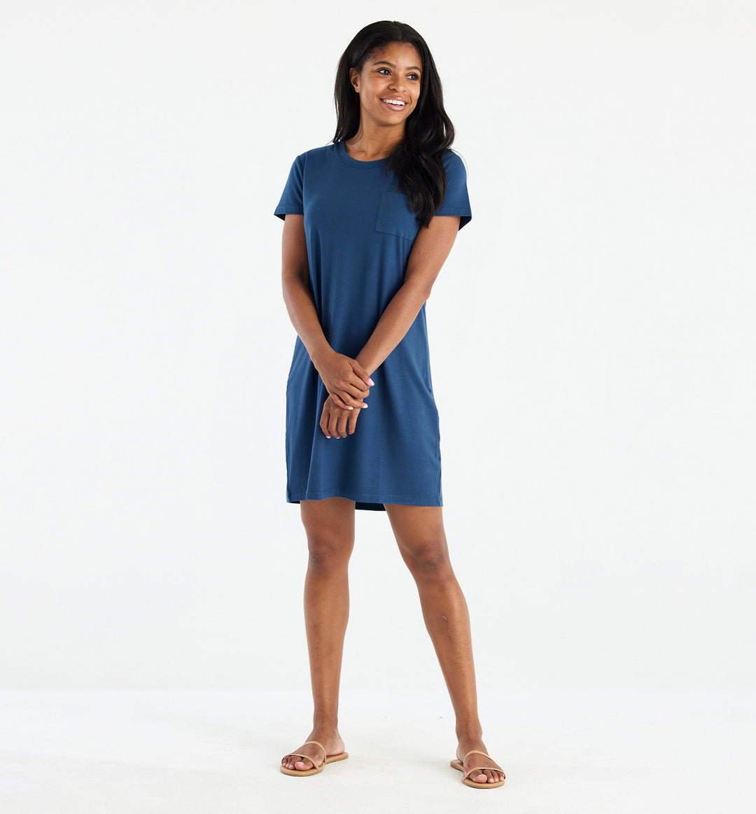 Free Fly Women's Bamboo Flex Pocket Dress, True Navy