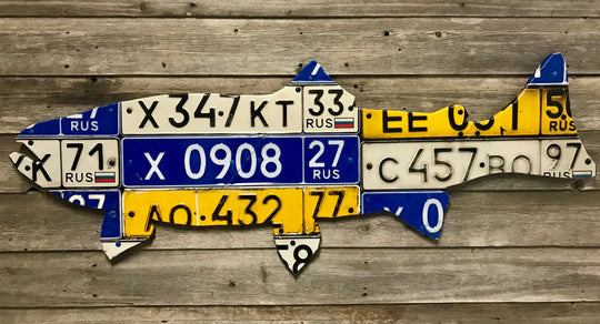 Cody's Fish Russian Trout License Plate Art