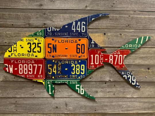 Cody's Fish Antique Florida Permit License Plate Art, view 2